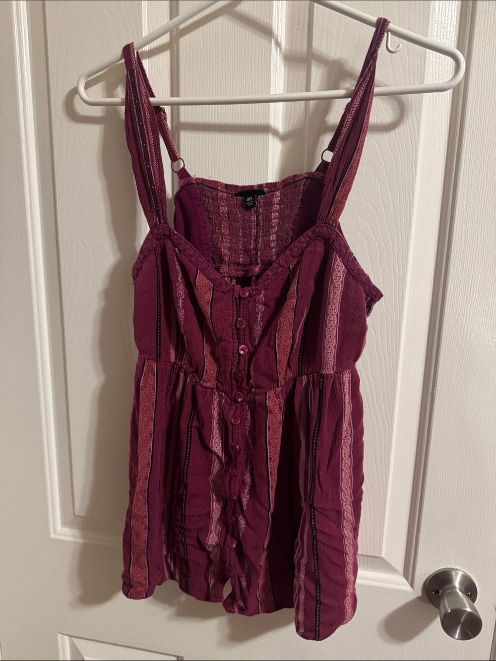 torrid Berry Striped Button-Front Cami